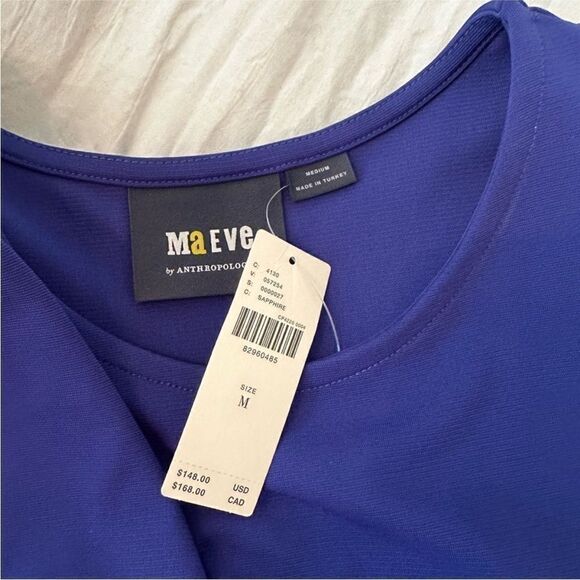 NWT Maeve Tulle-Hem Slim Tank Sapphire Blue Dress-E17 - Picture 10 of 11